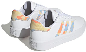 Shop adidas neo Court Platform 潮流休閒 防滑耐磨 低筒 板鞋 女款 白藍橘