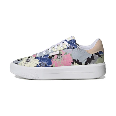 (W) adidas NEO Court Platform CLN 'Grey Pink Blue'