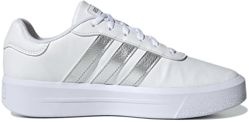 (W) adidas Neo Court Platform 'Putih Perak Metalik' Kasut GV8996 Order (W) adidas Neo Court Platform 'Putih Perak Metalik' Kasut GV8996