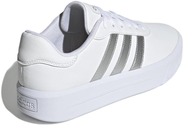 (W) adidas Neo Court Platform 'Putih Perak Metalik' Kasut GV8996 Shop (W) adidas Neo Court Platform 'Putih Perak Metalik' Kasut GV8996