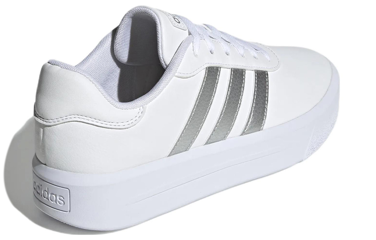 Shop (W) adidas Neo Court Platform Schuhe ''Weiß Silber Metallic'' GV8996