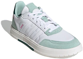 Lookbook adidas neo Courtmaster 防滑耐磨輕便 低筒 板鞋 女款 白綠