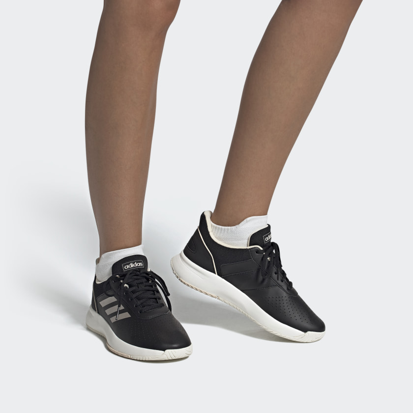 Sizing (W) adidas neo Courtsmash 'Negro Plata' EG4204