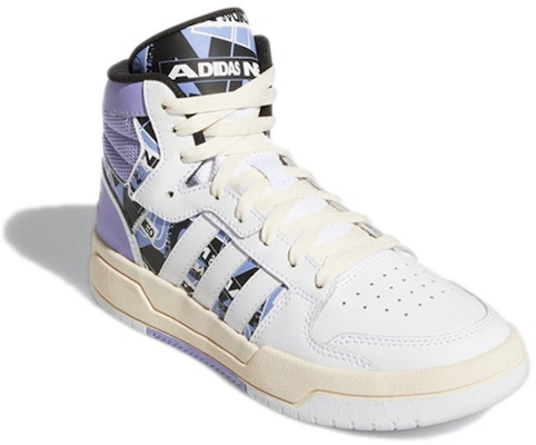 (W) 아디다스 네오 엔트랩 미드 스니커즈 화이트/퍼플 GW7008 Lookbook (W) 아디다스 네오 엔트랩 미드 스니커즈 화이트/퍼플 GW7008