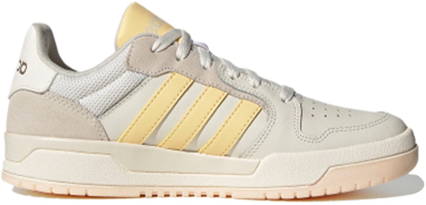 adidas neo Entrap 防滑耐磨 低筒 板鞋 女式 白黃 Order adidas neo Entrap 防滑耐磨 低筒 板鞋 女式 白黃