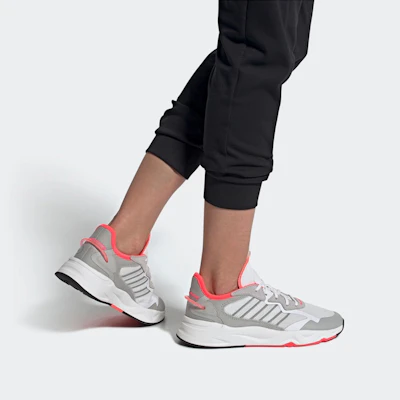 adidas neo 未來流行 女款 白灰橙色 Sizing adidas neo 未來流行 女款 白灰橙色