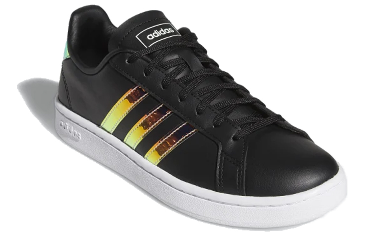 (W) adidas neo Grand Court 'Black Dash Green' 圖 2