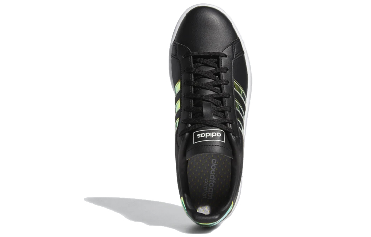 (W) adidas neo Grand Court 'Black Dash Green' 圖 4