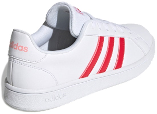 adidas neo GRAND COURT Base 低筒 板鞋 女款 白紅 Lookbook adidas neo GRAND COURT Base 低筒 板鞋 女款 白紅