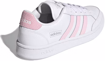 Shop adidas neo Grand Court SE 女式 白粉色
