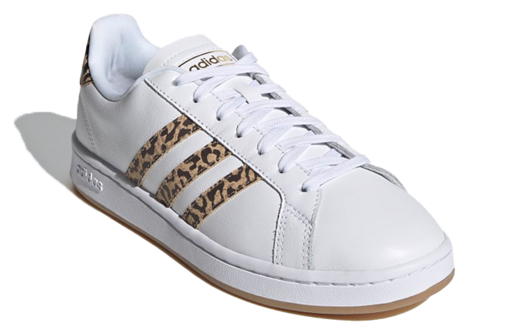 (W) adidas neo Grand Court Shoes White/Brown 圖 3