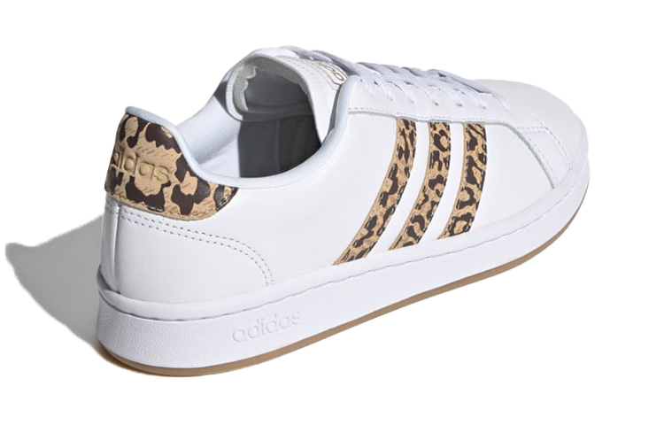 (W) adidas neo Grand Court Shoes White/Brown 圖 4