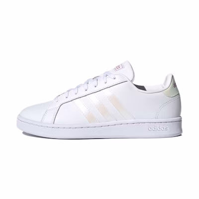 (W) adidas neo Grand Court Shoes White/Yellow/Purple