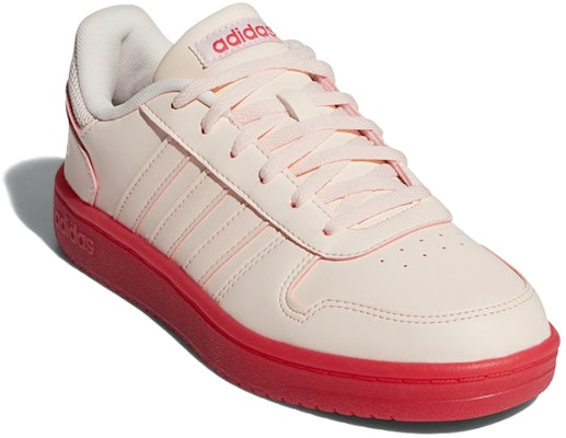 adidas neo Hoops 2.0 防滑緩震 低筒 板鞋 女款 珊瑚粉 Lookbook adidas neo Hoops 2.0 防滑緩震 低筒 板鞋 女款 珊瑚粉