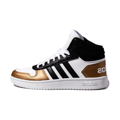 (W) adidas neo Hoops 2.0 Mid 'Black White Gold'