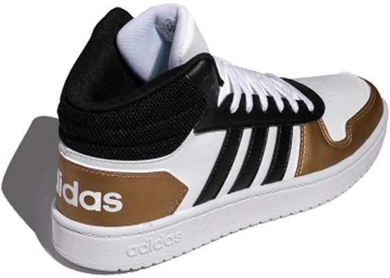 (W) adidas neo Hoops 2.0 Mid 'Hitam Putih Emas' FW6158 Lookbook (W) adidas neo Hoops 2.0 Mid 'Hitam Putih Emas' FW6158