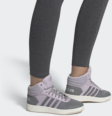 (W) adidas neo HOOPS 2.0 MID 'Gris Morado' EE7878 Details for (W) adidas neo HOOPS 2.0 MID 'Gris Morado' EE7878