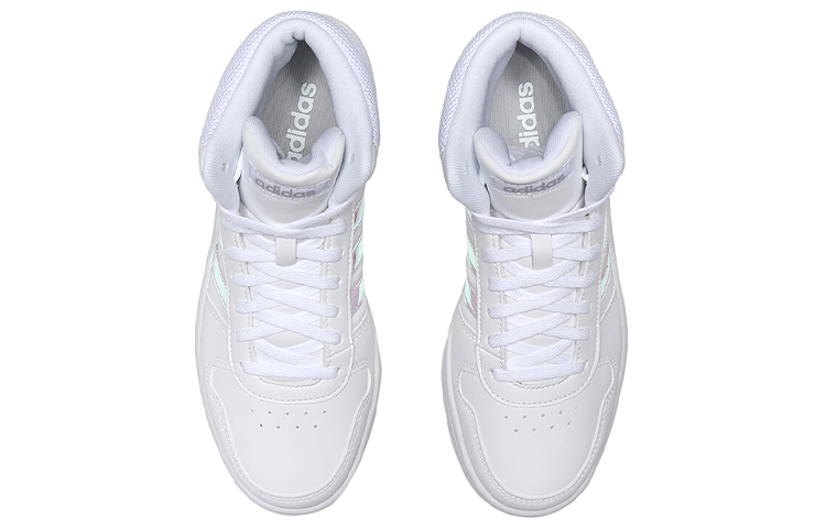 Shop adidas neo Hoops 2.0 Mid 雷射 復古籃球鞋 女款 白