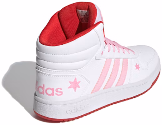 (W) adidas neo Hoops 2.0 Mid 'Putih Pink' FW8031 Lookbook (W) adidas neo Hoops 2.0 Mid 'Putih Pink' FW8031
