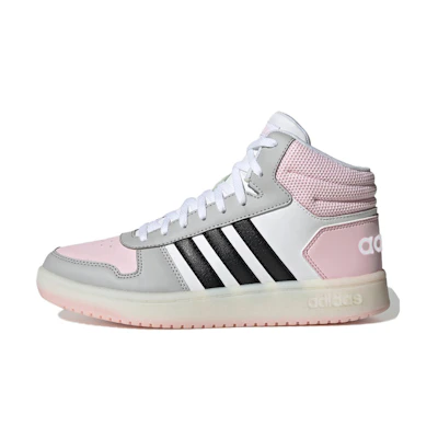 (W) adidas neo Hoops 2.0 Mid 'White Pink Black'