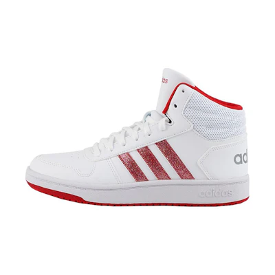 (W) adidas neo Hoops 2.0 Mid 'White Red'