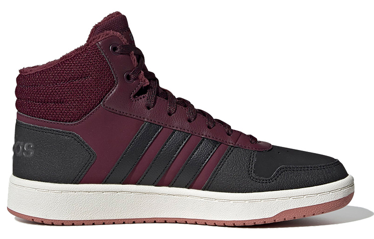 (W) adidas neo Hoops 2.0 Mid 'Wine Red Black' 圖 2