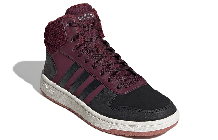 (W) adidas neo Hoops 2.0 Mid 'Wine Red Black' 圖 3