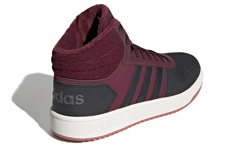 (W) adidas neo Hoops 2.0 Mid 'Wine Red Black' 圖 4