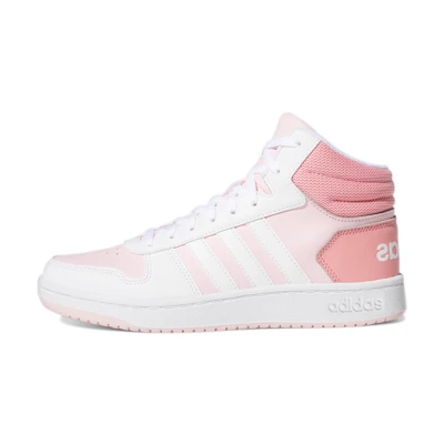(W) adidas neo Hoops 2.0 Mid Pink/White