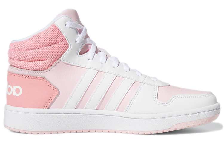 (W) adidas neo Hoops 2.0 Mid Pink/White 圖 2