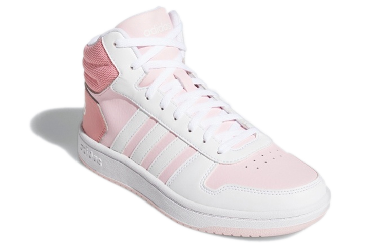 (W) adidas neo Hoops 2.0 Mid Pink/White 圖 3
