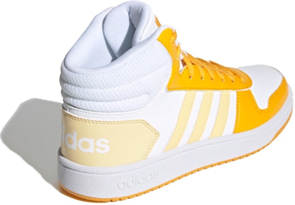(W) アディダス ネオ Hoops 2.0 ミッド 白/黄 G55054 Shop (W) アディダス ネオ Hoops 2.0 ミッド 白/黄 G55054