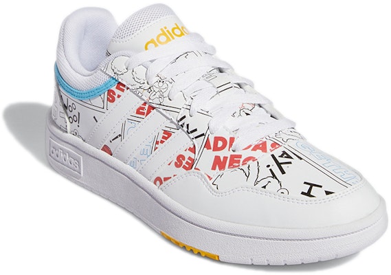 adidas neo Hoops 3.0 舒適 芝麻街聯名 耐磨防滑 低筒 運動鞋 女款 白 Lookbook adidas neo Hoops 3.0 舒適 芝麻街聯名 耐磨防滑 低筒 運動鞋 女款 白
