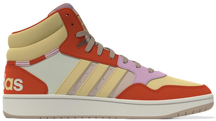 adidas neo Hoops 3.0 MID 耐磨 中筒 板鞋 女款 橙黃 Order adidas neo Hoops 3.0 MID 耐磨 中筒 板鞋 女款 橙黃