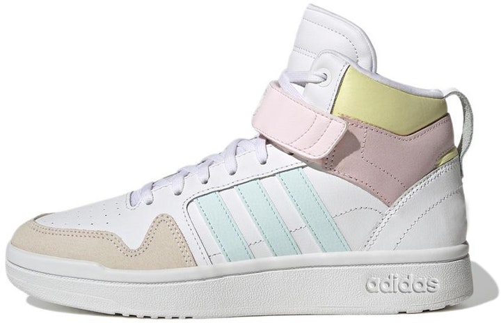 women-adidas-neo-postmove-mid-cloudfoam-basketball-shoes-white-blue-pink-gy-9582