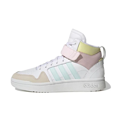 (W) adidas Neo Postmove Mid Cloudfoam Basketball Shoes 'White Blue Pink'