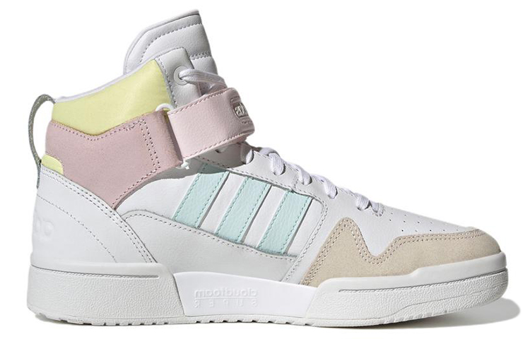 (W) adidas Neo Postmove Mid Cloudfoam Basketball Shoes 'White Blue Pink' 圖 2