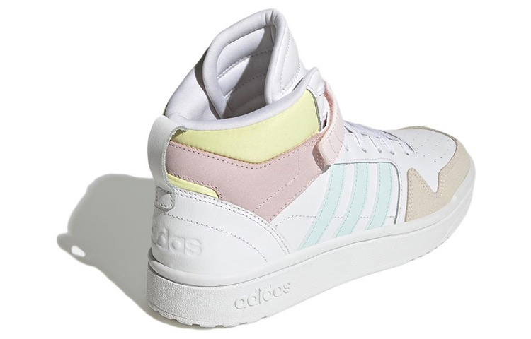 (W) adidas Neo Postmove Mid Cloudfoam Basketball Shoes 'White Blue Pink' 圖 4