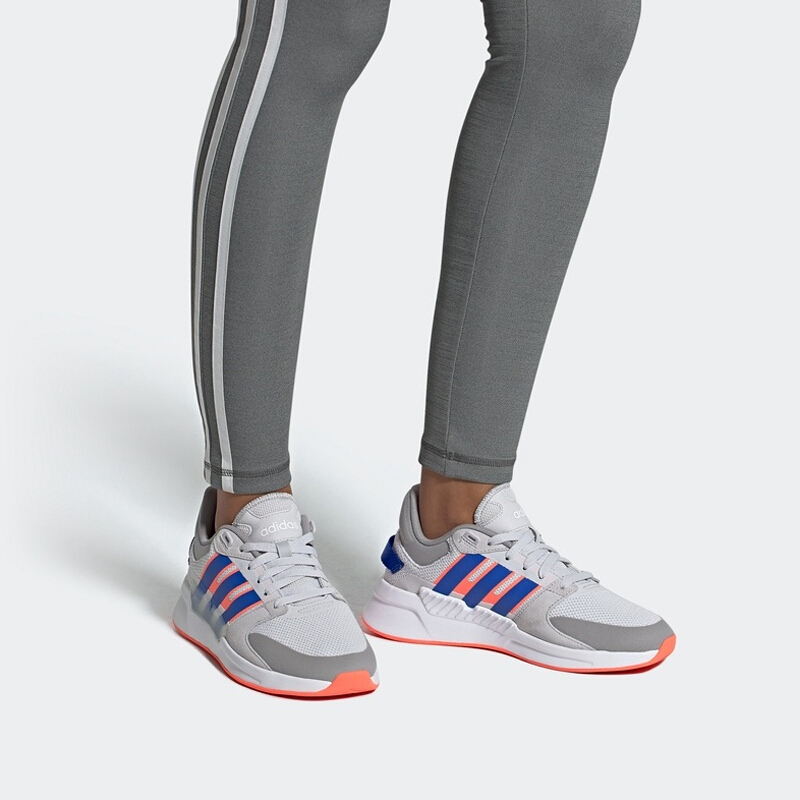 Details for adidas neo RUN 90S 減震防滑耐磨 低筒 運動休閒鞋 女款 灰橙