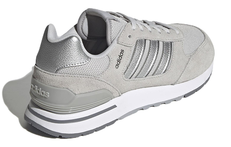Shop adidas neo RUN 80S 舒適 耐磨 低筒 跑步鞋 女款 灰色