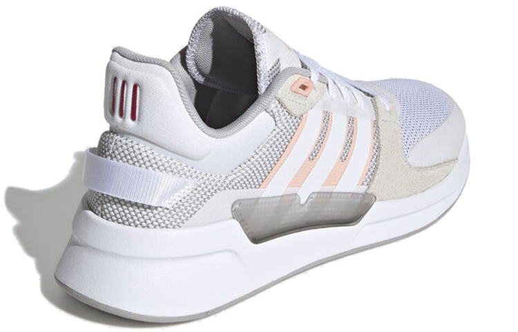 Lookbook adidas neo RUN 90S 防滑耐磨 低筒 跑步鞋 女款 灰白粉