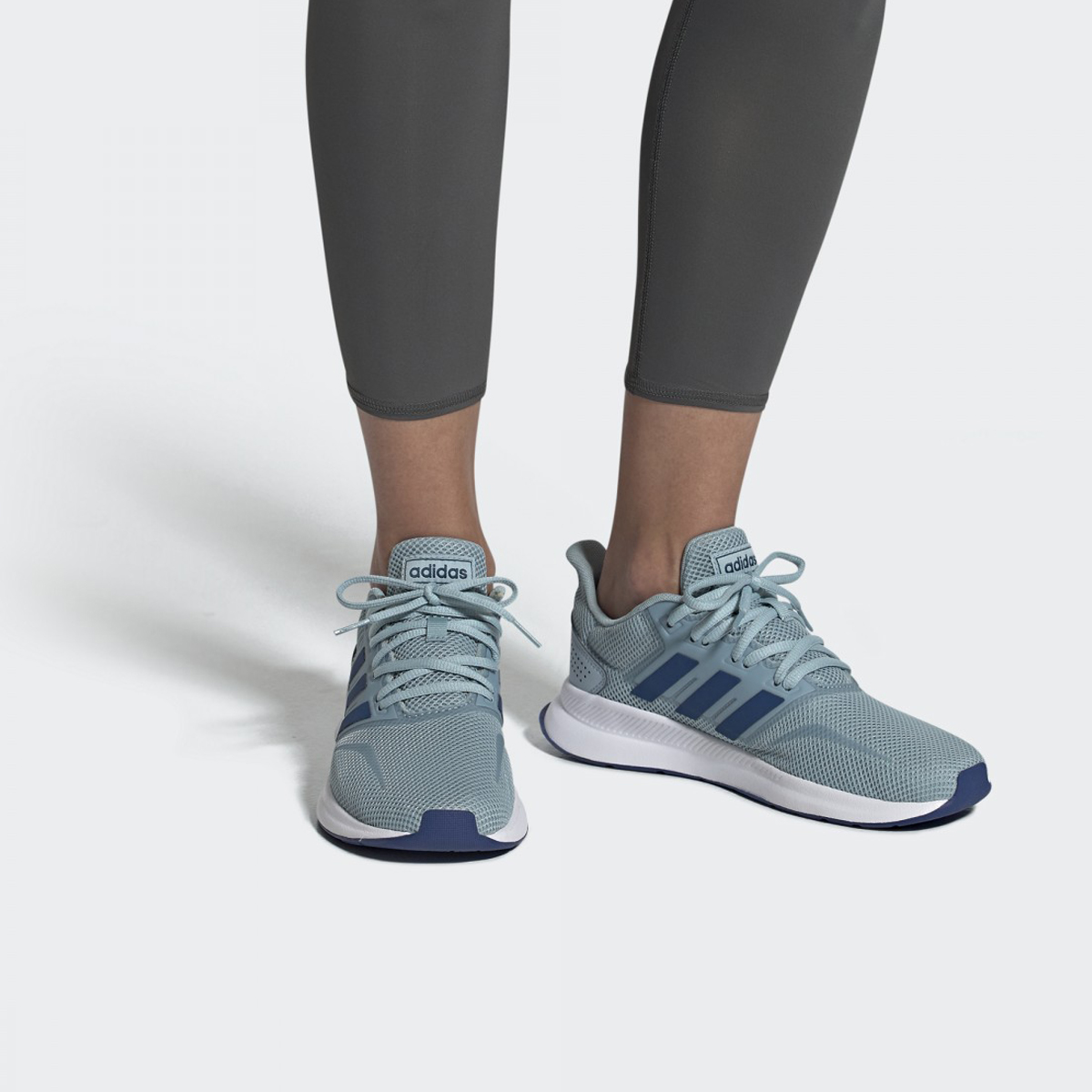 (W) adidas neo Runfalcon Shoes Blue/White 圖 7