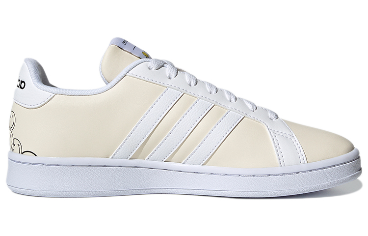 Order SMILEY x adidas neo GRAND COURT 低筒 板鞋 女式 米黃