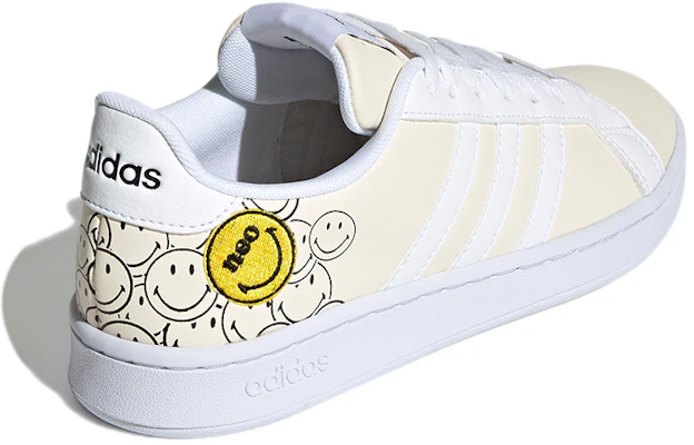 SMILEY x adidas neo GRAND COURT 低筒 板鞋 女式 米黃 Shop SMILEY x adidas neo GRAND COURT 低筒 板鞋 女式 米黃