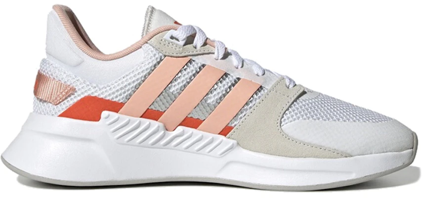 adidas neo RUN 90S 防滑耐磨 低筒 休閒運動鞋 女款 白橙 Order adidas neo RUN 90S 防滑耐磨 低筒 休閒運動鞋 女款 白橙