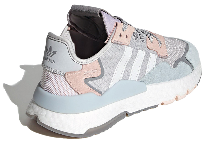 Shop adidas originals Nite Jogger 減震防滑 低筒 運動休閒鞋 女款 灰白粉