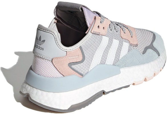 adidas originals Nite Jogger 減震防滑 低筒 運動休閒鞋 女款 灰白粉 Shop adidas originals Nite Jogger 減震防滑 低筒 運動休閒鞋 女款 灰白粉