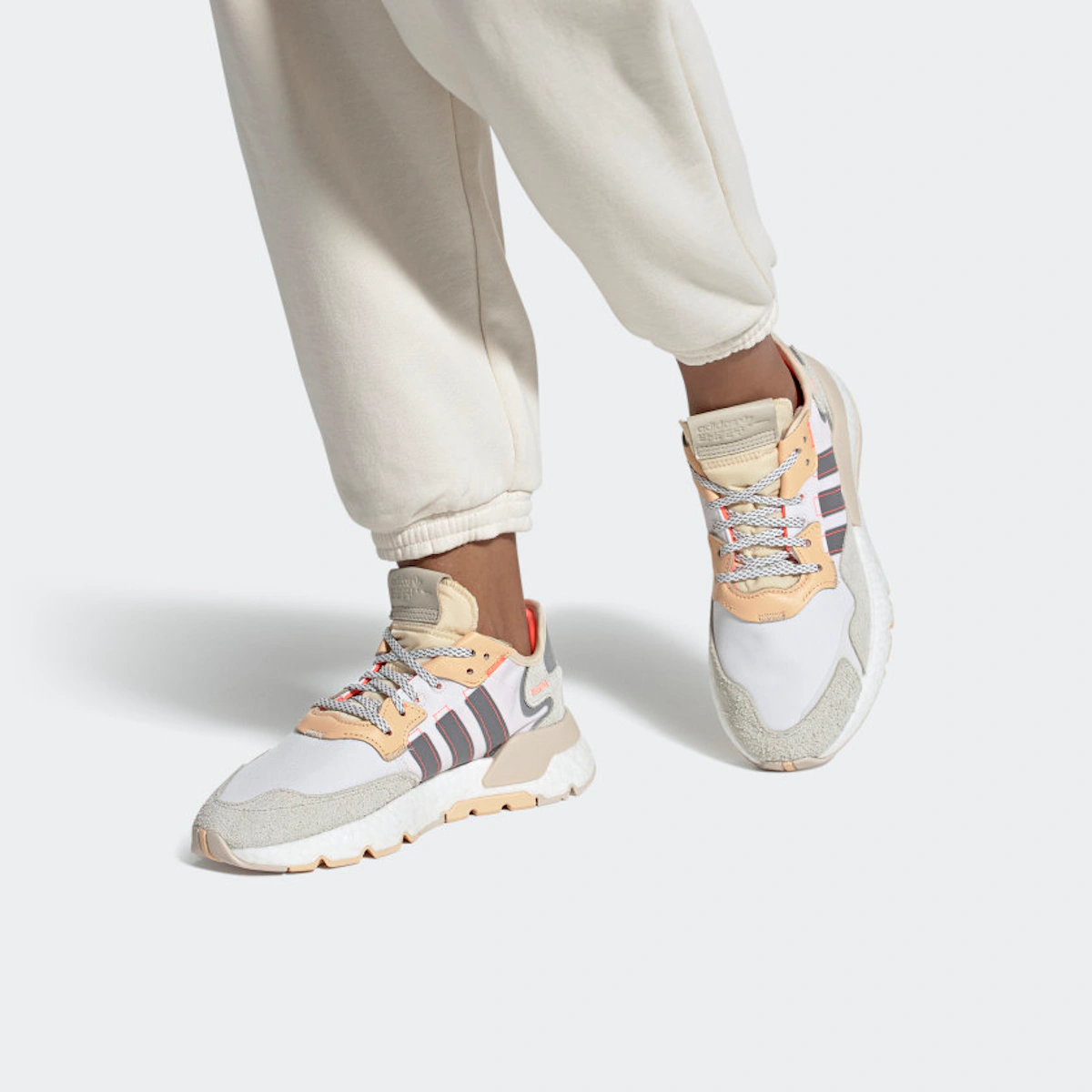 (Women) adidas Nite Jogger 'White Glow Orange' EF5426