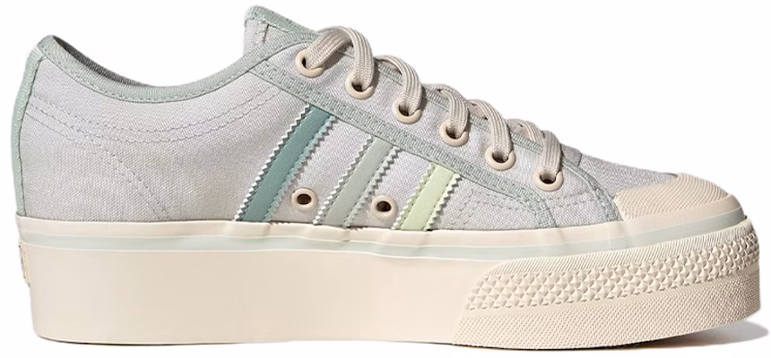 (Women) adidas Nizza Platform 'Cream White Green' GX4605 Order (Women) adidas Nizza Platform 'Cream White Green' GX4605