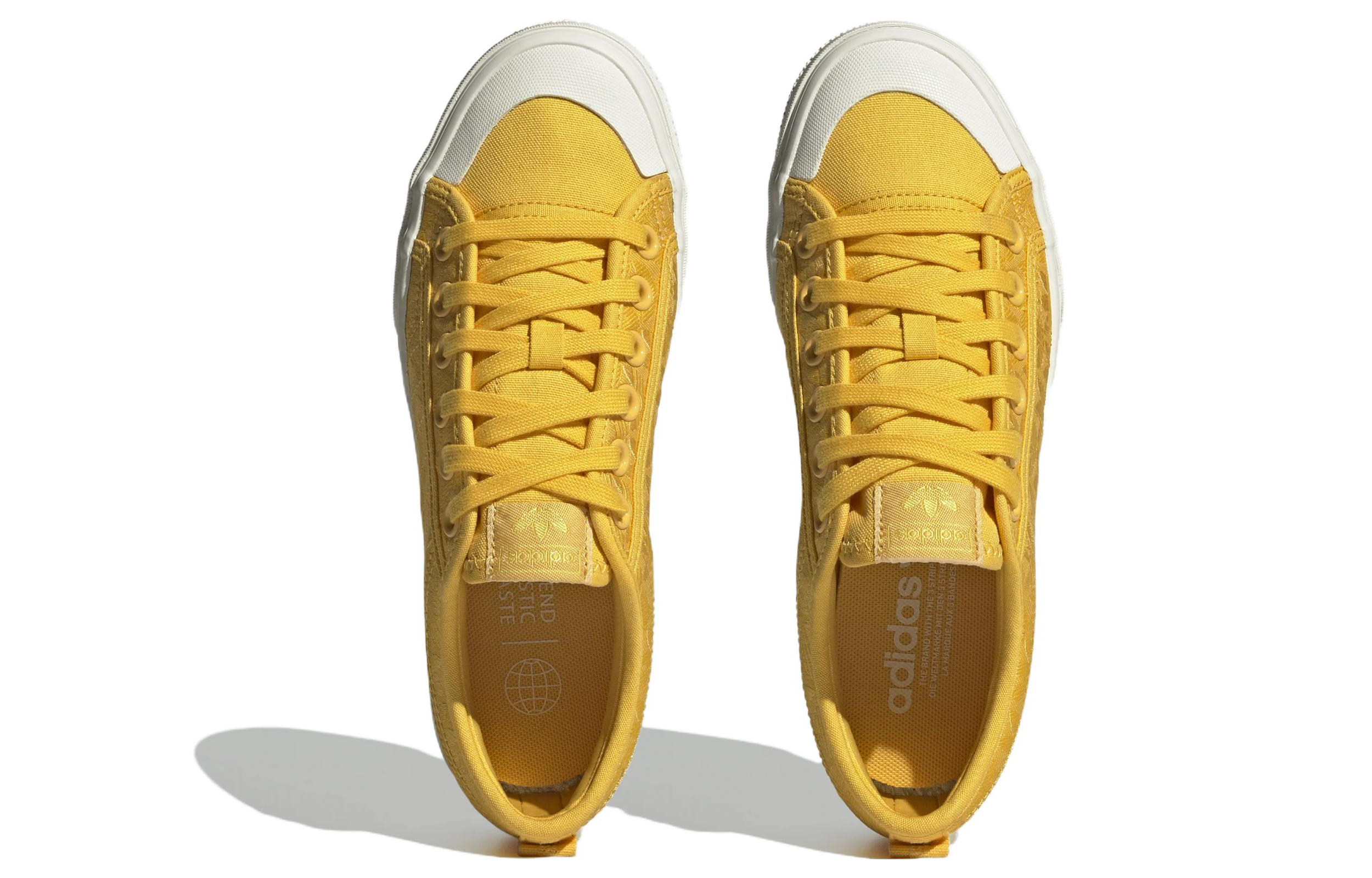 Lookbook adidas originals NIZZA Platform 防滑耐磨增高 低筒 板鞋 女款 粗金